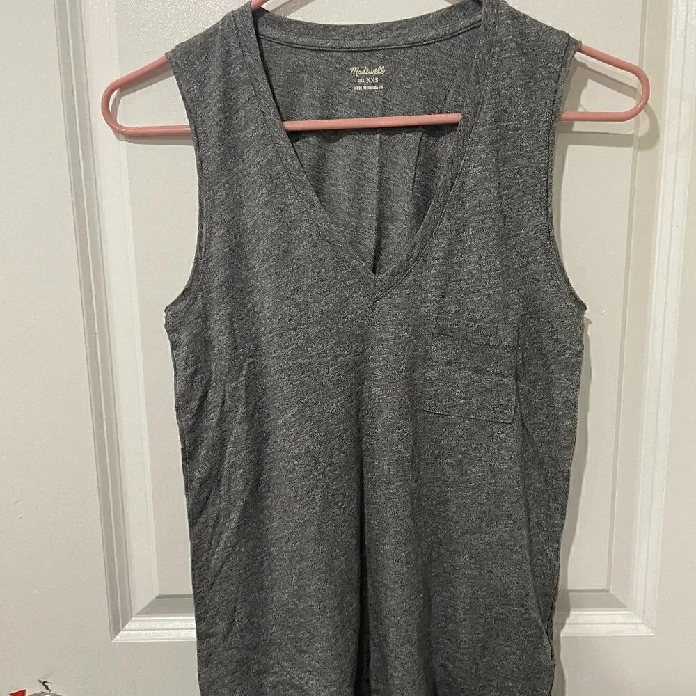 Madewell Heather Grey Casual Tank Top - Picture 1 of 5